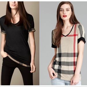Burberry nova check reversible T-shirt top